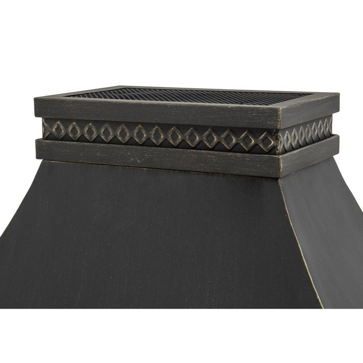 Buy farmhouse furniture Sunjoy Heirloom Slate Wood Burning Fireplace - Black - Modern Cottage Farmhouse Furniture