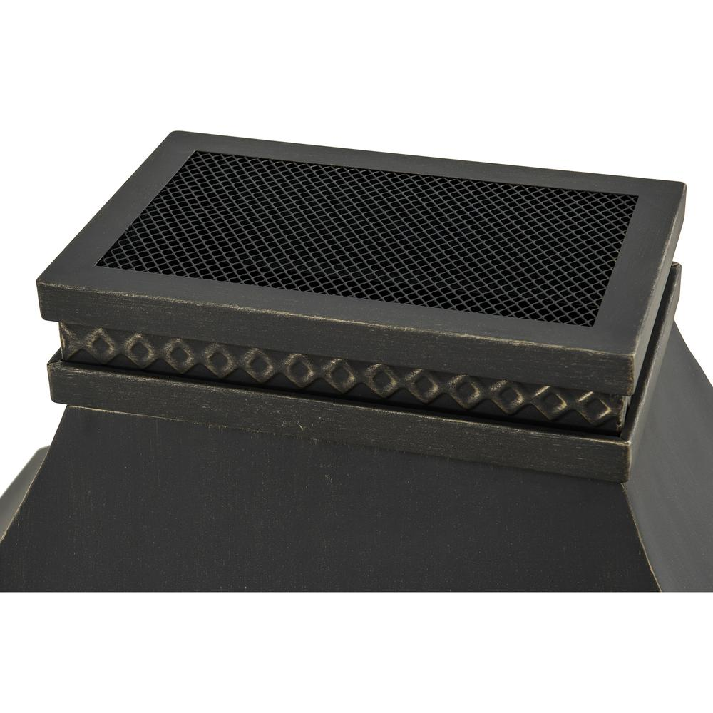 Buy farmhouse furniture Sunjoy Heirloom Slate Wood Burning Fireplace - Black - Modern Cottage Farmhouse Furniture