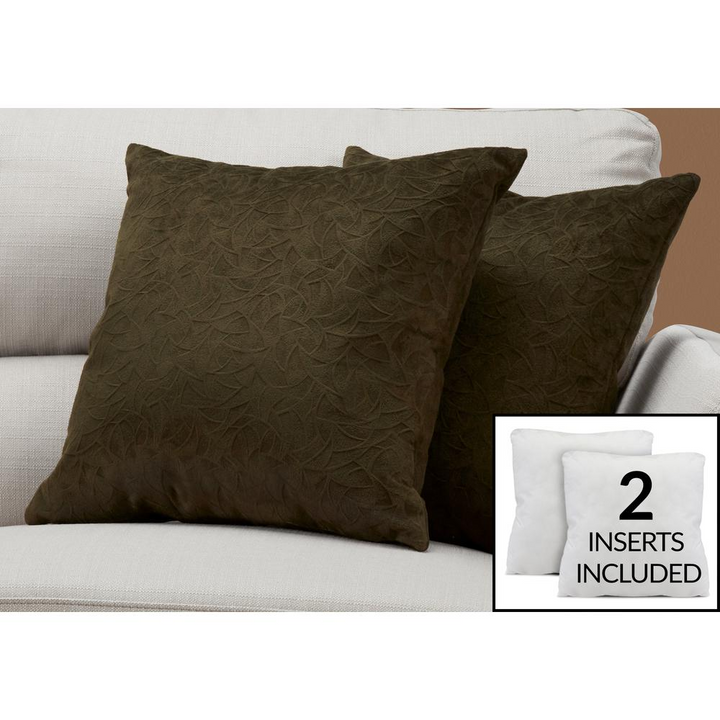 Buy farmhouse furniture Pillows, Set Of 2, 18 X 18 Square, Insert Included, Decorative Throw, Accent - Modern Cottage Farmhouse Furniture