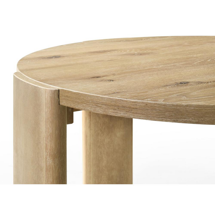 Buy farmhouse furniture Bowen Oak Finish 47" Round Dining Table - Modern Cottage Farmhouse Furniture