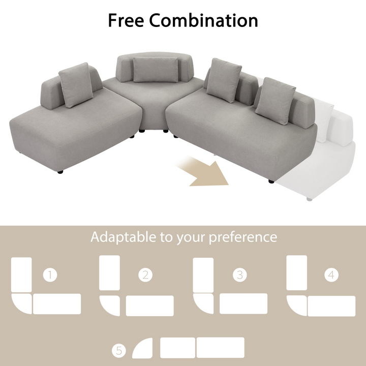 Buy farmhouse furniture Le Verona | Modern Modular Luxury Grey Italian Contemporary Sofa Sectional - Modern Cottage Farmhouse Furniture