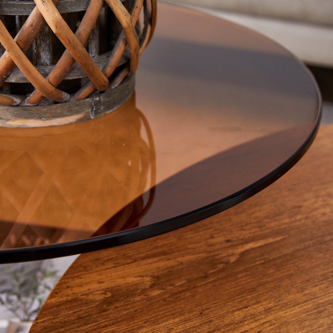 Buy farmhouse furniture Black Modern Cottage Farmhouse Double-Layer Round Coffee Table - Modern Cottage Farmhouse Furniture