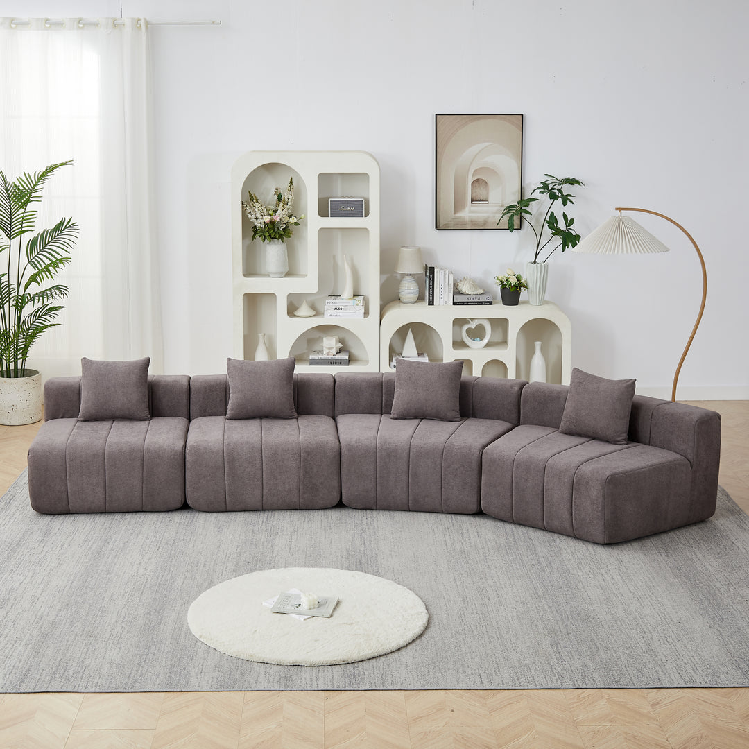Buy farmhouse furniture The Valencia Gray Vista Sofa Section Sectional - Modern Cottage Farmhouse Furniture