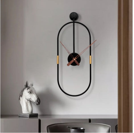 Buy farmhouse furniture Agos Mediterranean Oval Wall Clock | Greek-Inspired Wrought Iron Home Decor - Modern Cottage Farmhouse Furniture