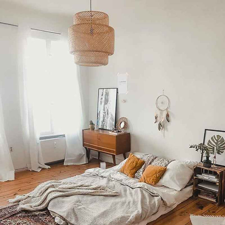 Buy farmhouse furniture Modern Boho Rattan Bamboo Chandelier - Modern Cottage Farmhouse Furniture