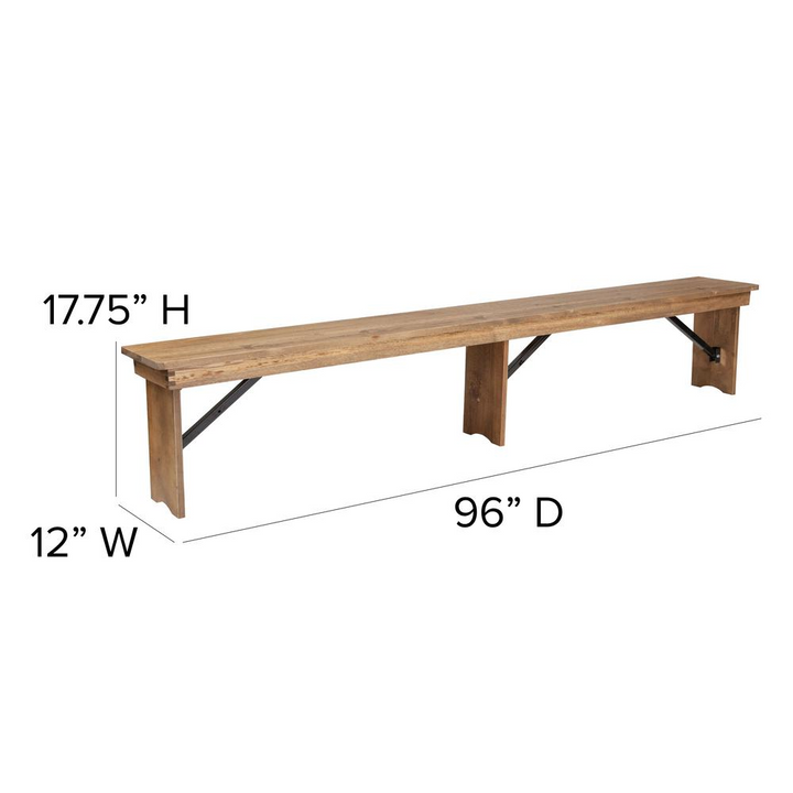 Buy farmhouse furniture La Amor Mediterranean Farmhouse Style Folding Dining Bench - Modern Cottage Farmhouse Furniture