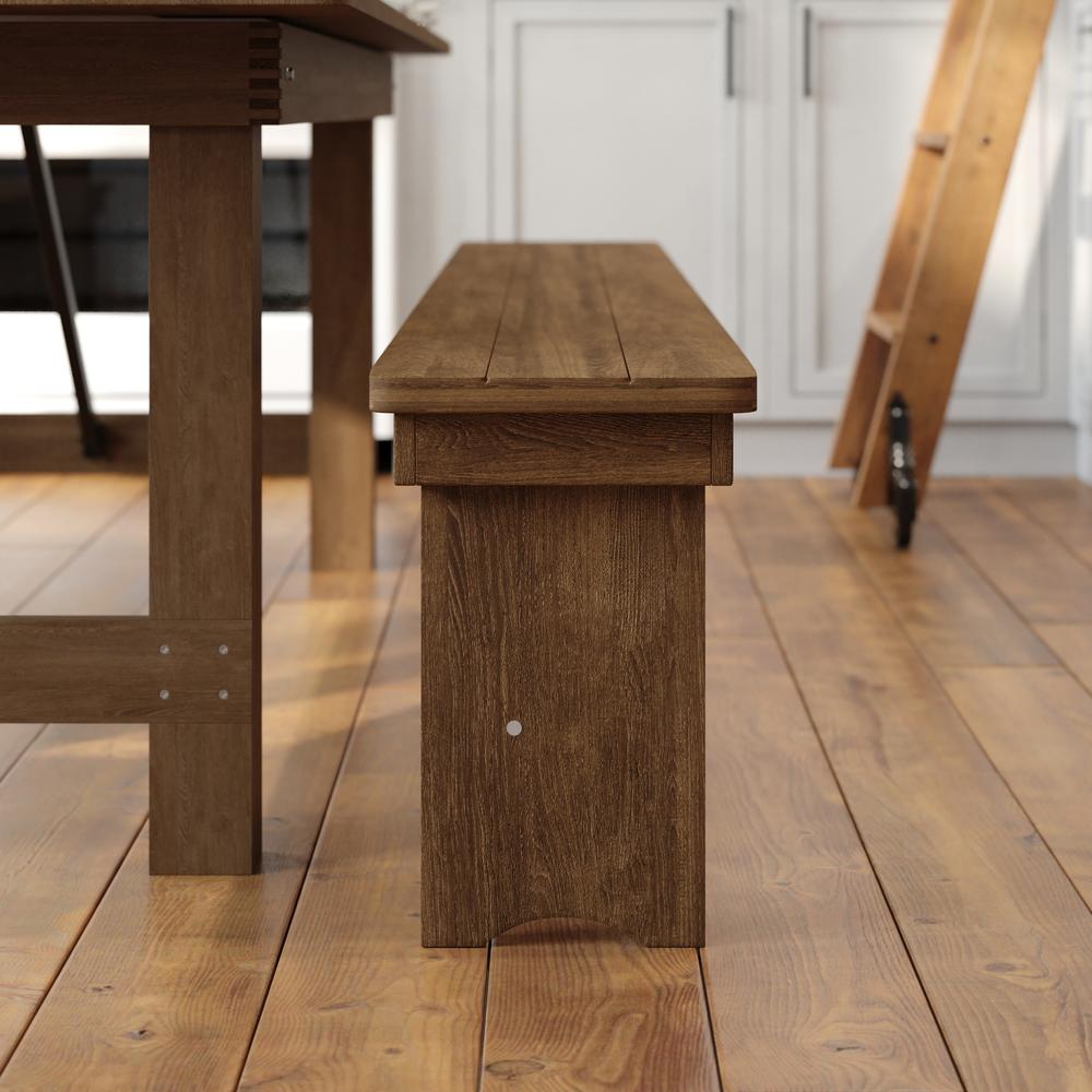 Buy farmhouse furniture La Amor Mediterranean Farmhouse Style Folding Dining Bench - Modern Cottage Farmhouse Furniture