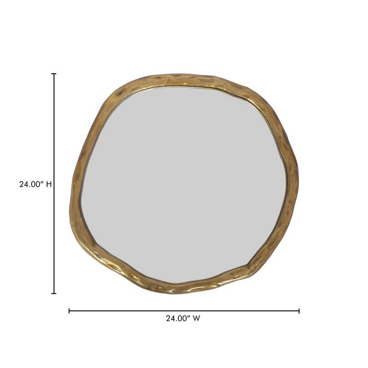 Buy farmhouse furniture Foundry Small Mirror Gold - Modern Cottage Farmhouse Furniture
