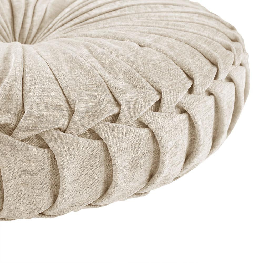 Buy farmhouse furniture Poly Chenille Round Floor Pillow Cushion - Modern Cottage Farmhouse Furniture