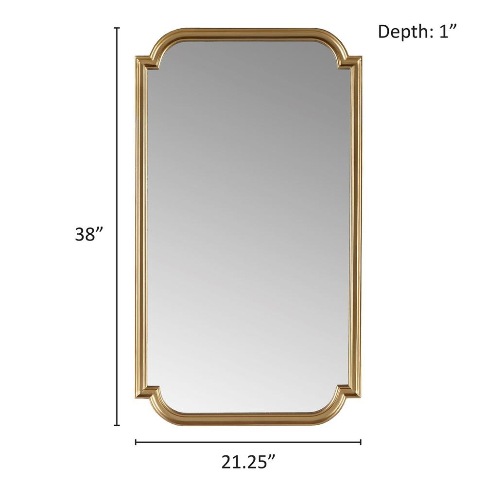 Buy farmhouse furniture Gold Scalloped Wood Wall Mirror - Modern Cottage Farmhouse Furniture
