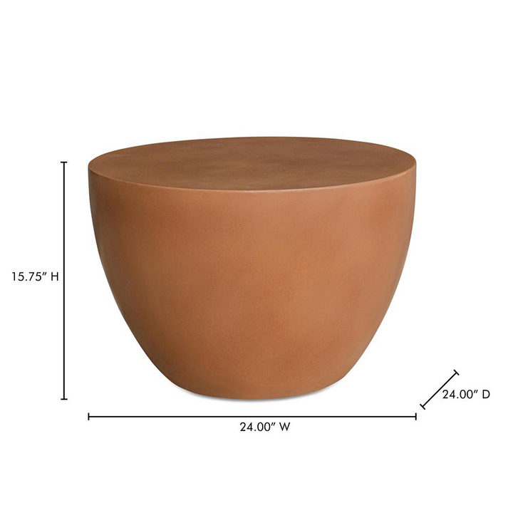 Buy farmhouse furniture Modern Italian Contemporary Terracotta Side Table - Modern Cottage Farmhouse Furniture