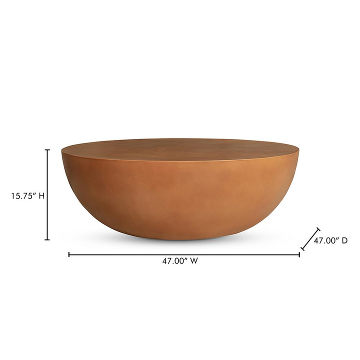Buy farmhouse furniture Large Terracotta Terrazzo Mediterranean Minimalist Coffee Table - Modern Cottage Farmhouse Furniture