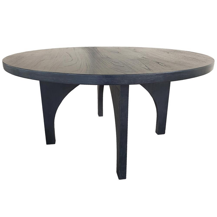 Buy farmhouse furniture Elegant Round Dining Table - Chapel Hill Grayson Collection, Solid Wood, Seats 4, Black Finish - Modern Cottage Farmhouse Furniture
