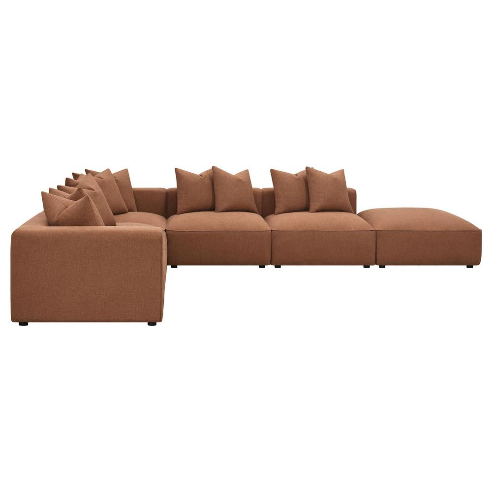 Buy farmhouse furniture Terrano Terracotta Contemporary Modular 6-piece Upholstered Modular Sofa Sectional - Modern Cottage Farmhouse Furniture
