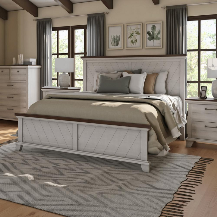 Buy farmhouse furniture Tuscan Heritage Mediterranean Farmhouse King Bed - Modern Cottage Farmhouse Furniture