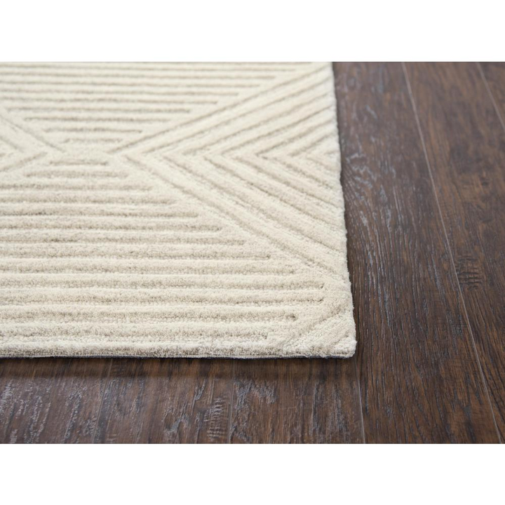 Buy farmhouse furniture Hand Tufted Cut &amp; Loop Pile Wool Rug, 9&