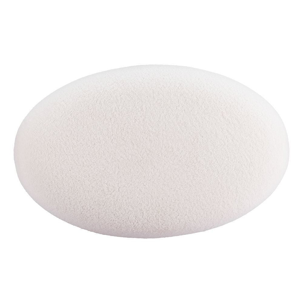 Buy farmhouse furniture Amber White Sherpa Ottoman | Plush Teddy Fabric Luxury Footrest | Supports 330 lbs - Modern Cottage Farmhouse Furniture