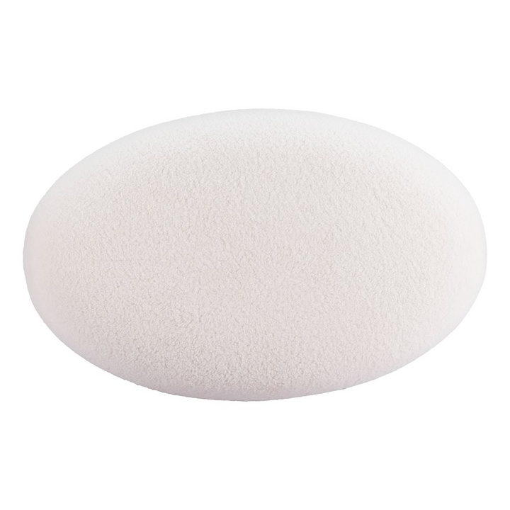 Buy farmhouse furniture Amber White Sherpa Ottoman | Plush Teddy Fabric Luxury Footrest | Supports 330 lbs - Modern Cottage Farmhouse Furniture