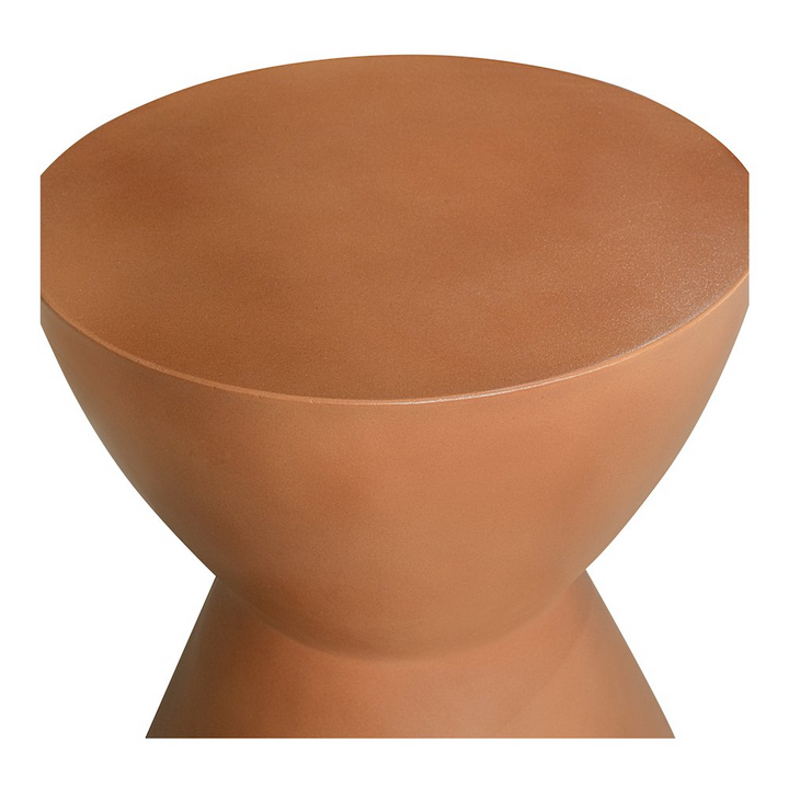 Buy farmhouse furniture Hourglass Outdoor Stool Terracotta - Modern Cottage Farmhouse Furniture