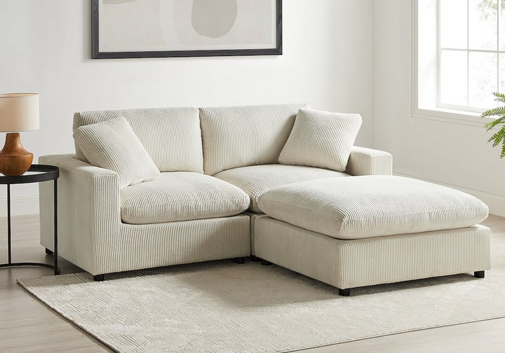 Buy farmhouse furniture La Casella Simple Mediterranean Farmhouse Modular 3-piece Sofa - Modern Cottage Farmhouse Furniture