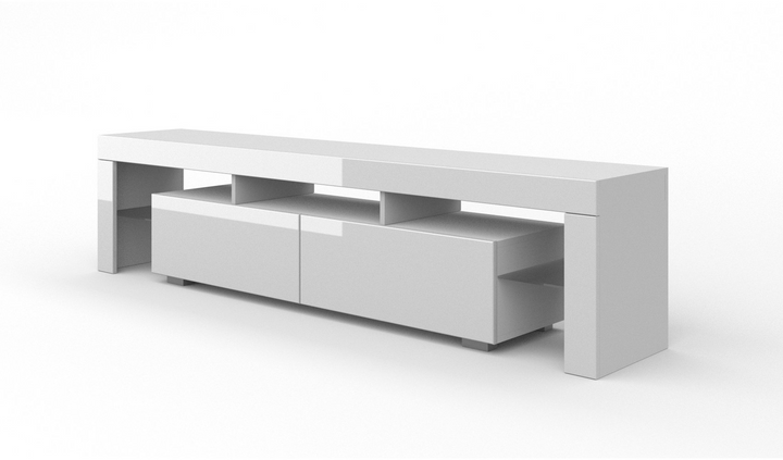 Buy farmhouse furniture Panama White gloss Luxury Modern Poland TV Stand - Modern Cottage Farmhouse Furniture