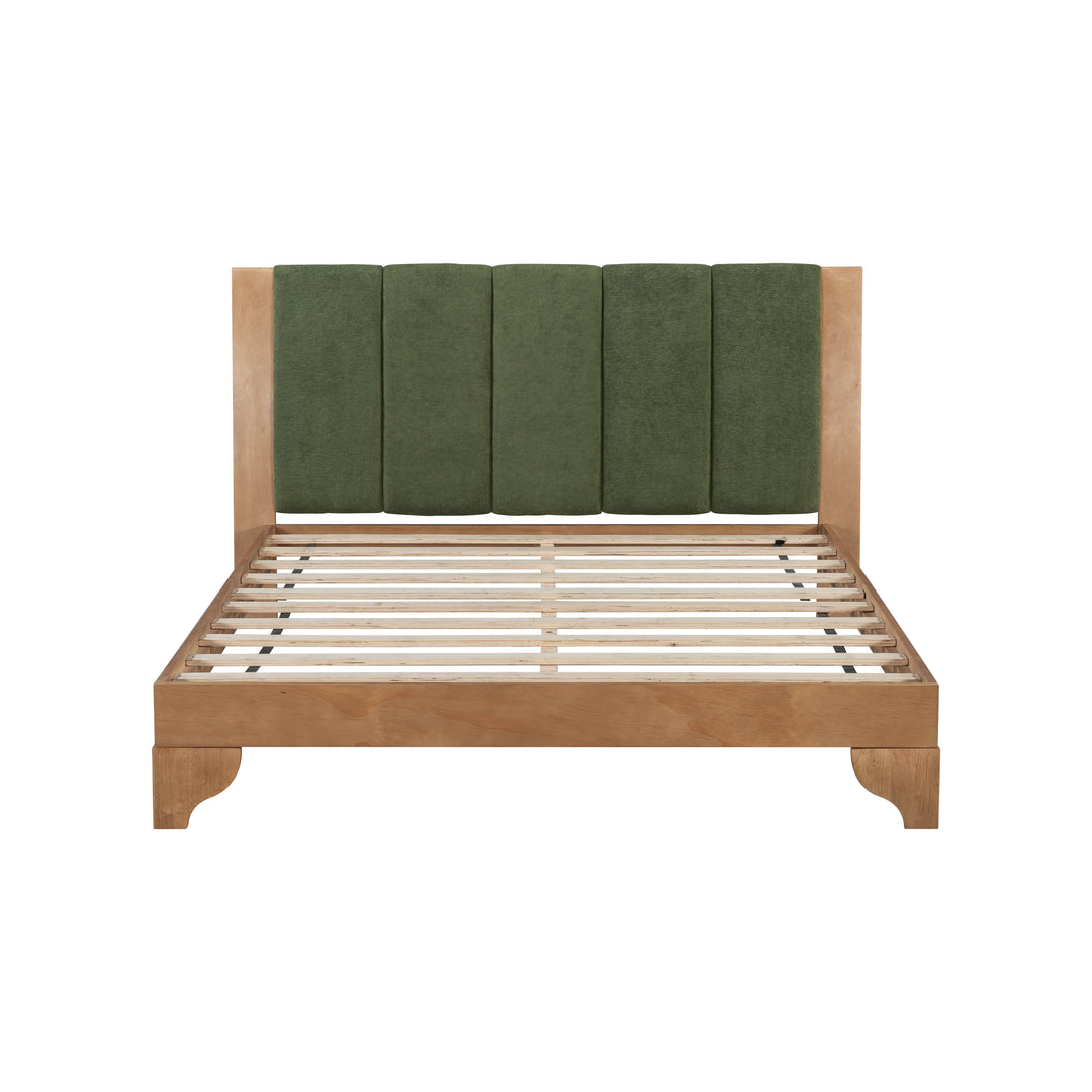 Buy farmhouse furniture Sage &amp; Cream Queen Premium Pine Wood Farmhouse Queen Bed Frame - Modern Cottage Farmhouse Furniture