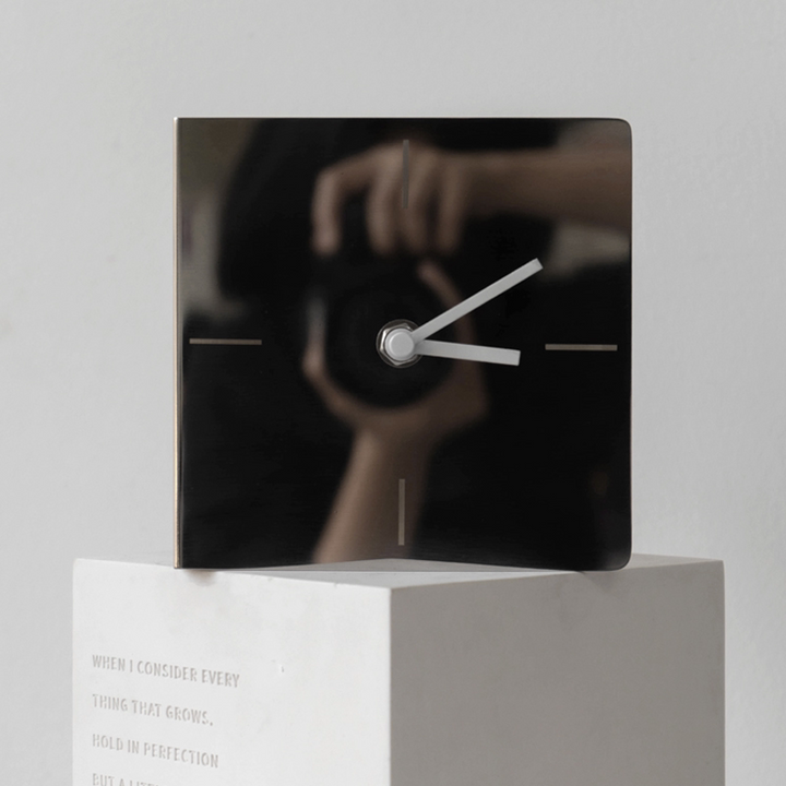 Buy farmhouse furniture The Aurillac | Opulent Modern Mirror Desk Clock - Modern Cottage Farmhouse Furniture