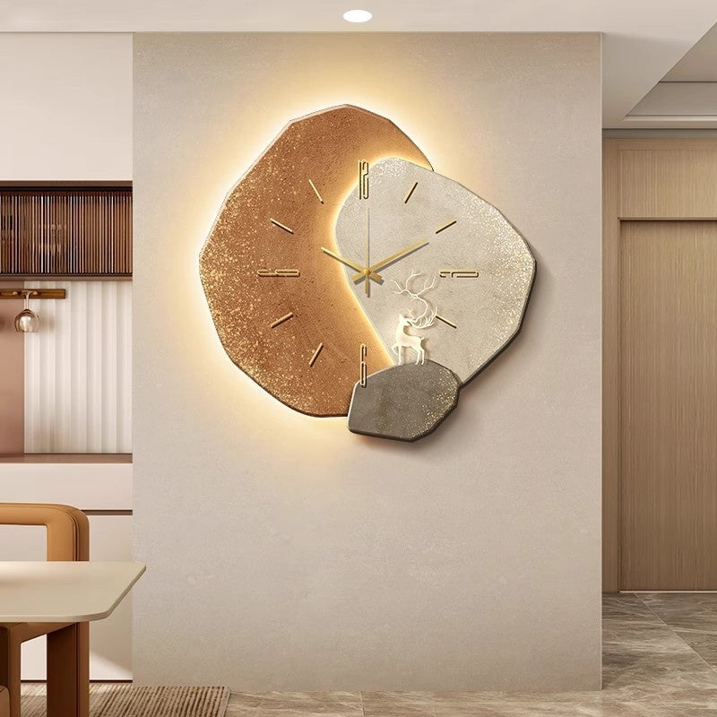 Buy farmhouse furniture Mykonos | Mediterranean Sea Stone Luxury Clock Wall - Modern Cottage Farmhouse Furniture