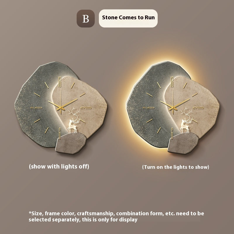 Buy farmhouse furniture Mykonos | Mediterranean Sea Stone Luxury Clock Wall - Modern Cottage Farmhouse Furniture