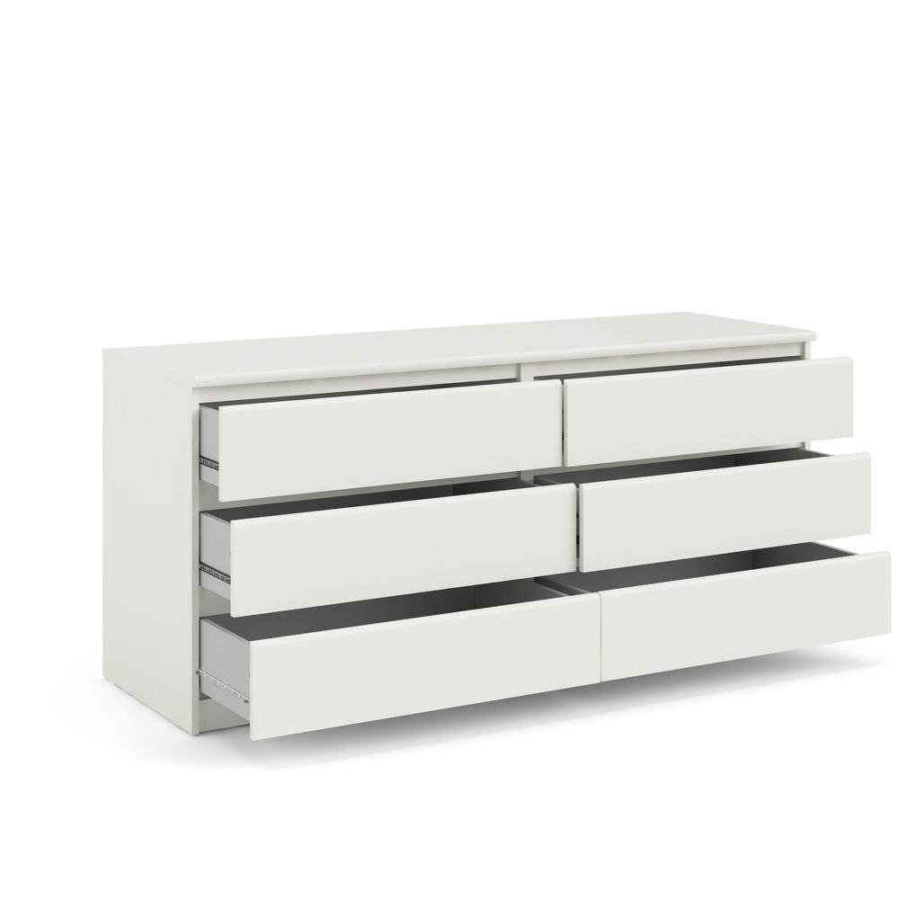 Buy farmhouse furniture Scottsdale 6 Drawer Double Dresser, White Wood Grain - Modern Cottage Farmhouse Furniture