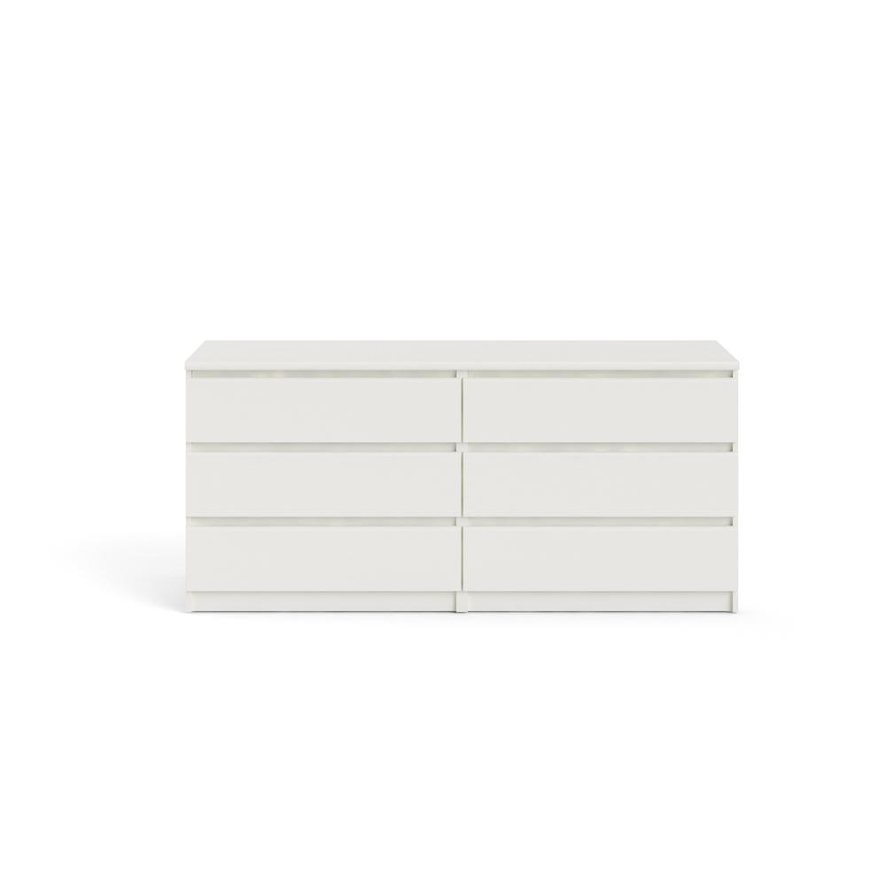 Buy farmhouse furniture Scottsdale 6 Drawer Double Dresser, White Wood Grain - Modern Cottage Farmhouse Furniture