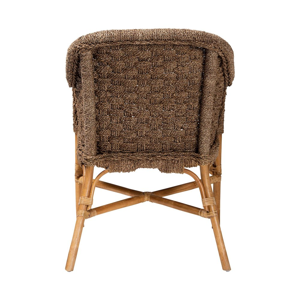 Buy farmhouse furniture Luis Bohemian Natural Seagrass and Rattan Arm Chair - Modern Cottage Farmhouse Furniture
