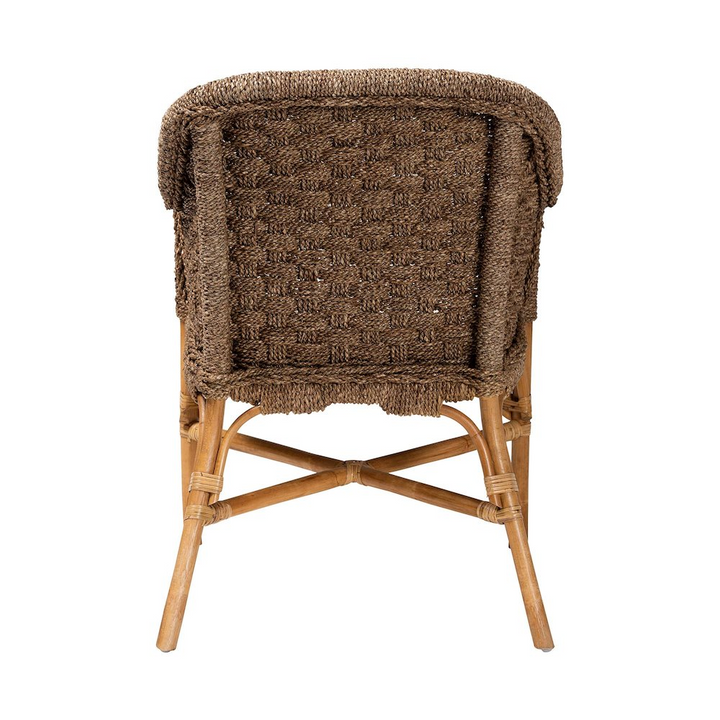 Buy farmhouse furniture Luis Bohemian Natural Seagrass and Rattan Arm Chair - Modern Cottage Farmhouse Furniture