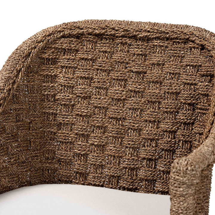 Buy farmhouse furniture Luis Bohemian Natural Seagrass and Rattan Arm Chair - Modern Cottage Farmhouse Furniture