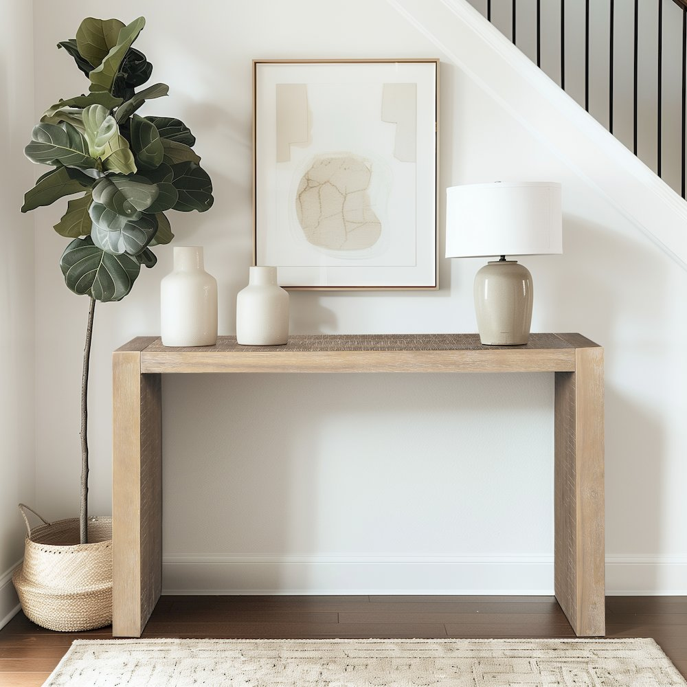 Buy farmhouse furniture Modern Distressed Luxury Foyer "54" Console table - Modern Cottage Farmhouse Furniture