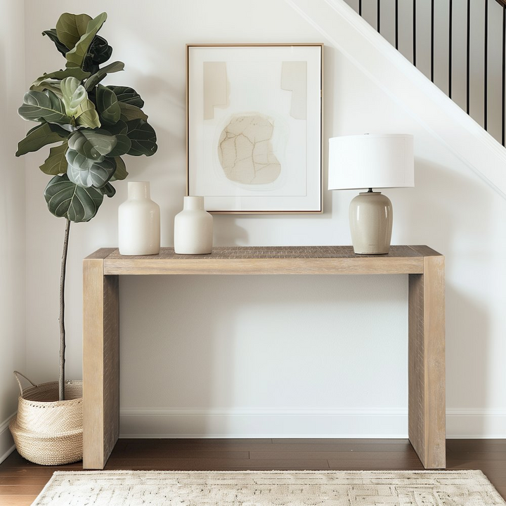 Buy farmhouse furniture Modern Distressed Luxury Foyer "54" Console table - Modern Cottage Farmhouse Furniture