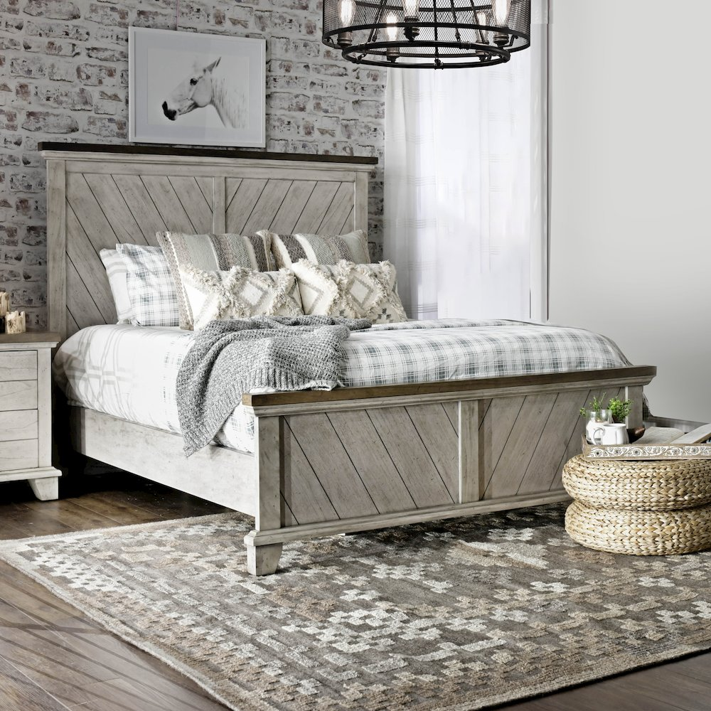 Buy farmhouse furniture Tuscan Heritage Mediterranean Farmhouse King Bed - Modern Cottage Farmhouse Furniture