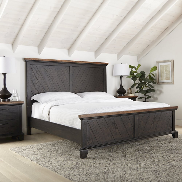 Buy farmhouse furniture Casa Verona Mediterranean Farmhouse Solid Wood Queen Bed - Modern Cottage Farmhouse Furniture
