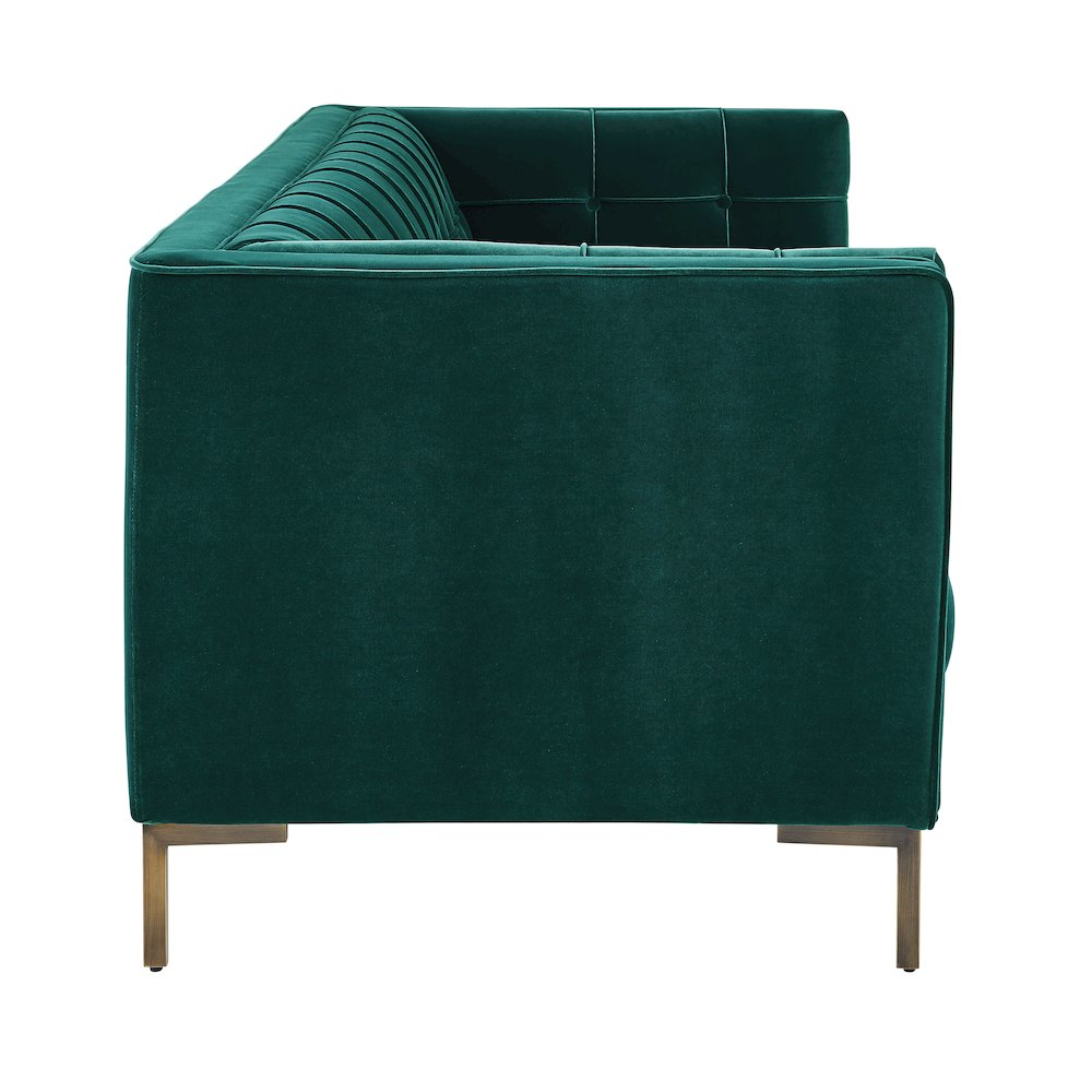 Buy farmhouse furniture La Riviera Mediterranean Luxe Velvet Sofa - Modern Cottage Farmhouse Furniture