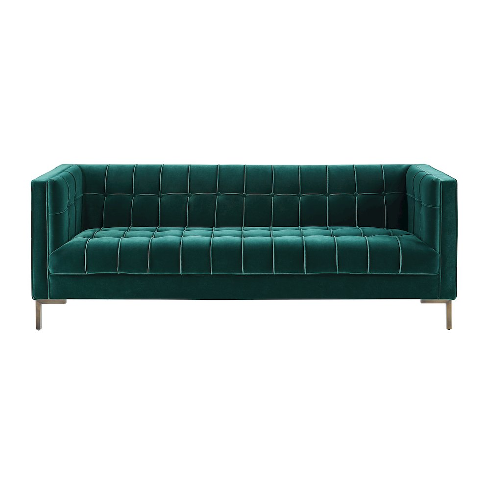 Buy farmhouse furniture La Riviera Mediterranean Luxe Velvet Sofa - Modern Cottage Farmhouse Furniture