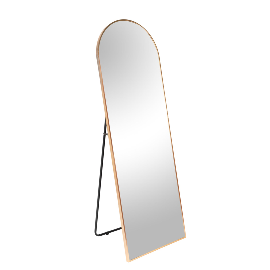Buy farmhouse furniture Gold 71x27.5 inch metal arch stand full length mirror - Modern Cottage Farmhouse Furniture