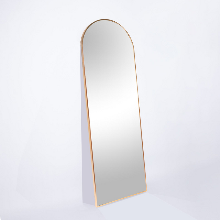 Buy farmhouse furniture Gold 71x27.5 inch metal arch stand full length mirror - Modern Cottage Farmhouse Furniture