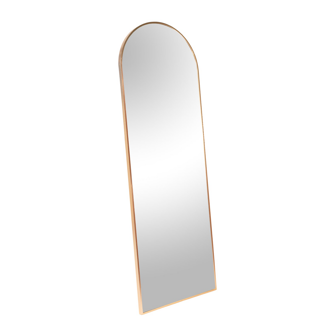 Buy farmhouse furniture Gold 71x27.5 inch metal arch stand full length mirror - Modern Cottage Farmhouse Furniture
