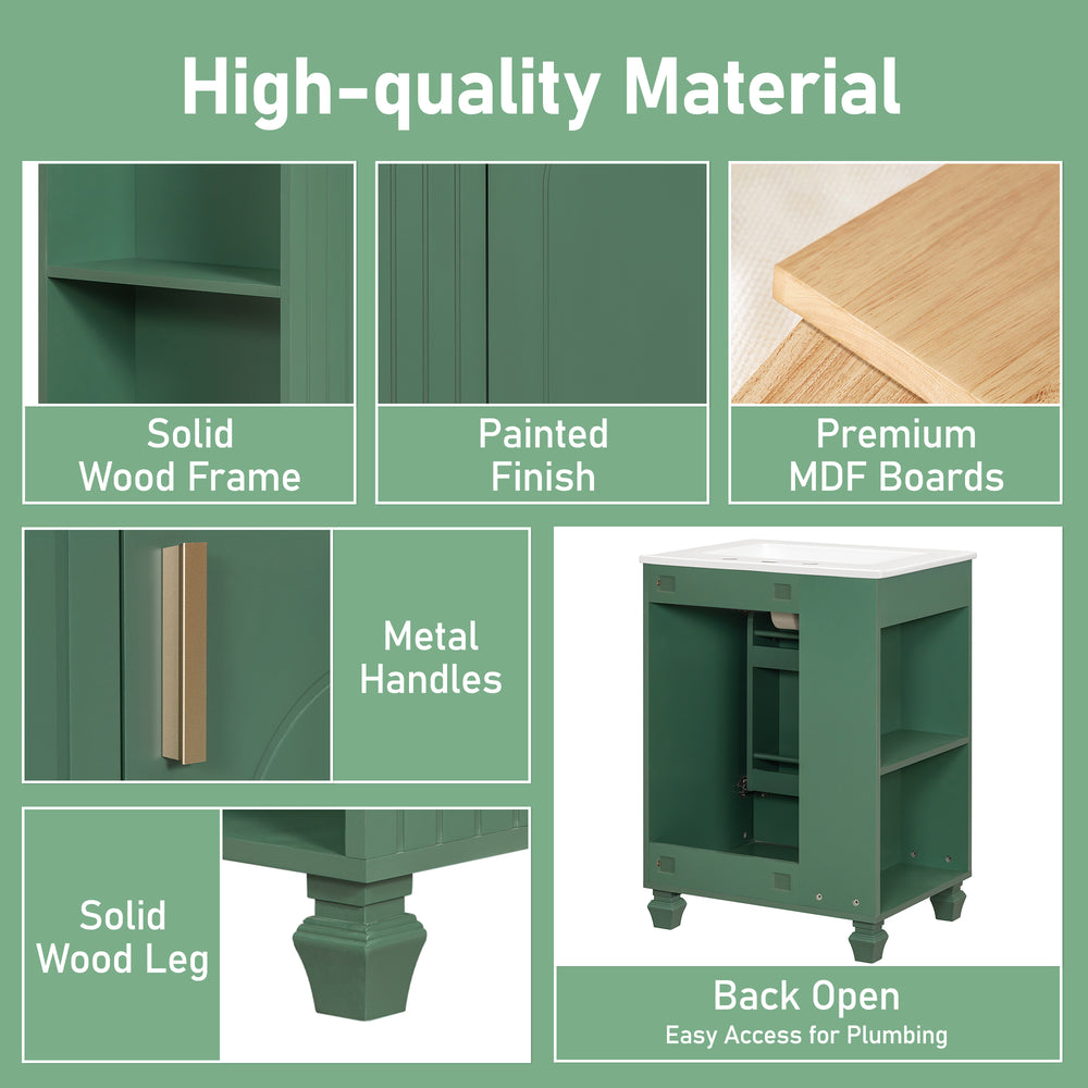 Buy farmhouse furniture Sage Farmhouse Bathroom Vanity With Sink - Modern Cottage Farmhouse Furniture
