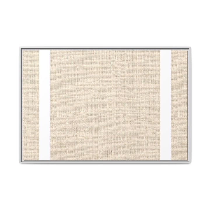 Woven Art Sage &amp; Cream Framed Canvas Wall Art