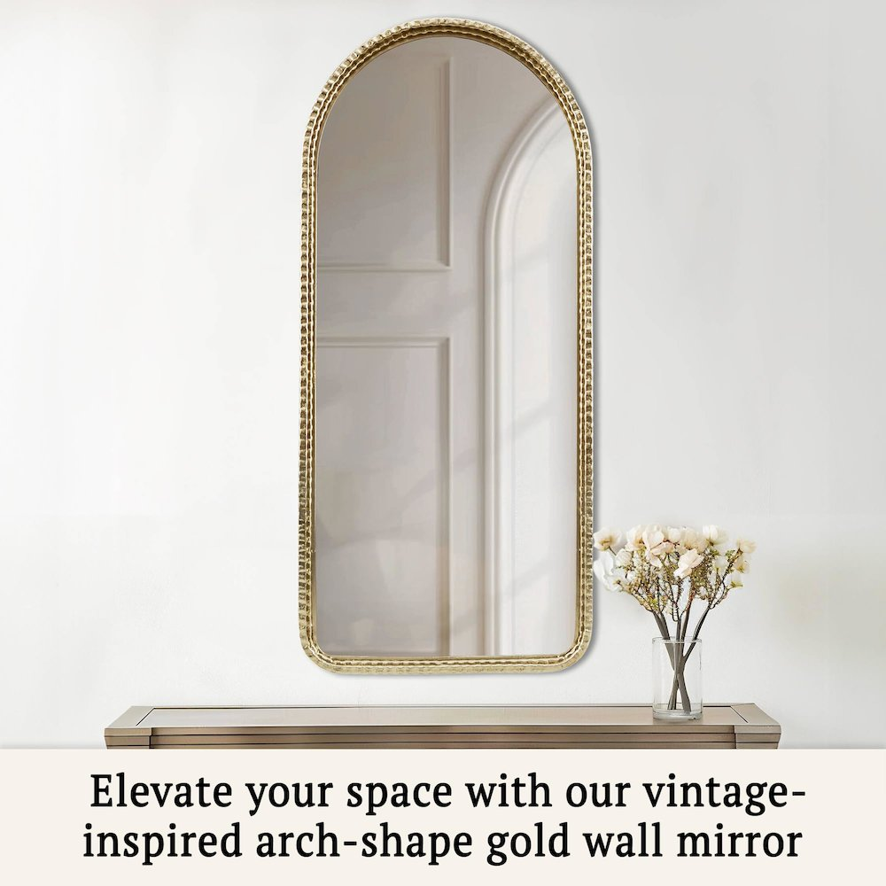 Buy farmhouse furniture Sevilla Mediterranean Spanish Tuscan Gold Arch Wall Mirror - Modern Cottage Farmhouse Furniture