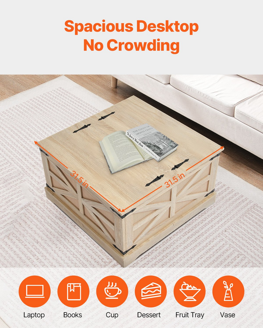 Buy farmhouse furniture Lily | Modern Luxury Contemporary Farmhouse Coffee Table - Modern Cottage Farmhouse Furniture