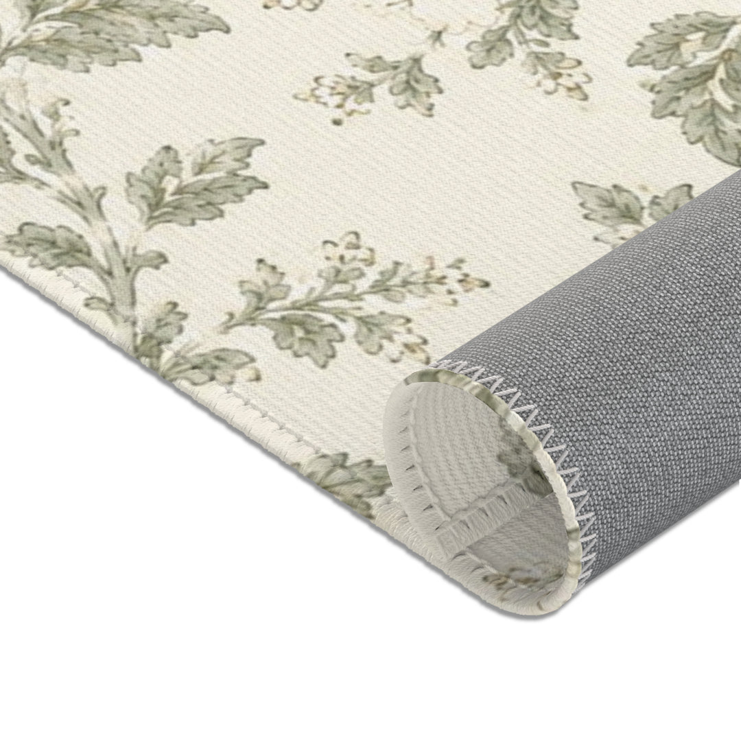 Buy farmhouse furniture Vintage Botanical Cream &amp; Sage Accent Rug - Modern Cottage Farmhouse Furniture
