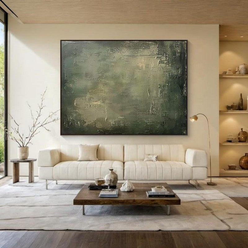 Buy farmhouse furniture Ravello Olive Green Mediterranean Abstract Wall Piece - Modern Cottage Farmhouse Furniture