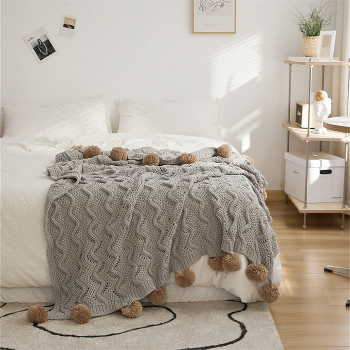 Buy farmhouse furniture Weathered Timber | Modern Farmhouse Knitted Throw Blanket - Modern Cottage Farmhouse Furniture